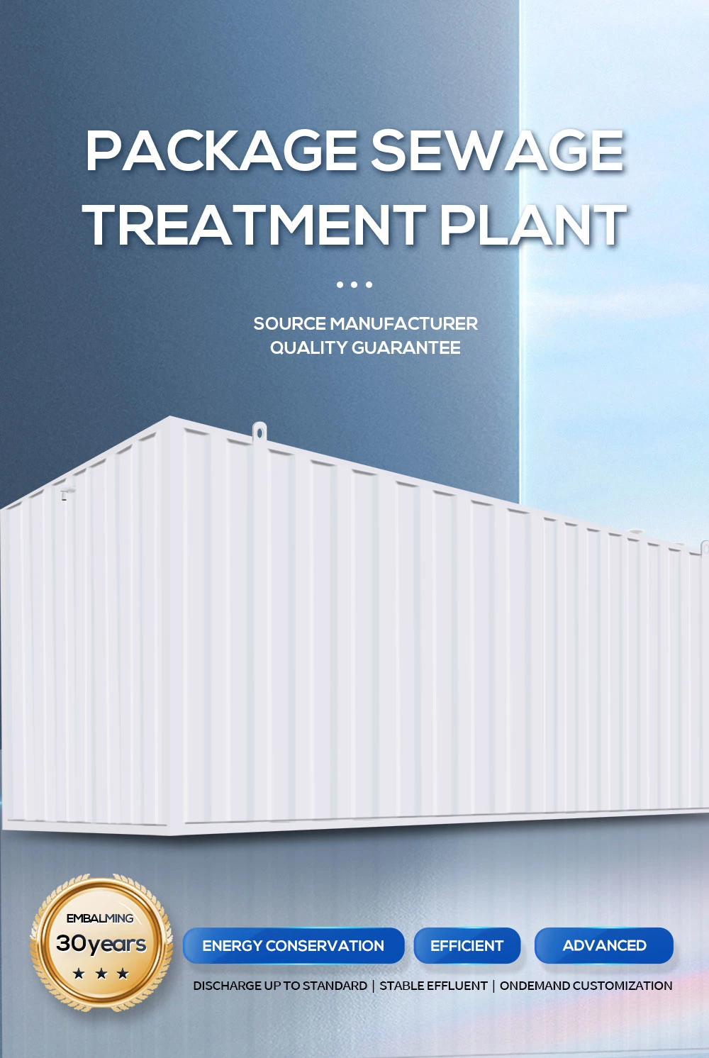 Package Portable Wastewater Treatment Plant Mbr