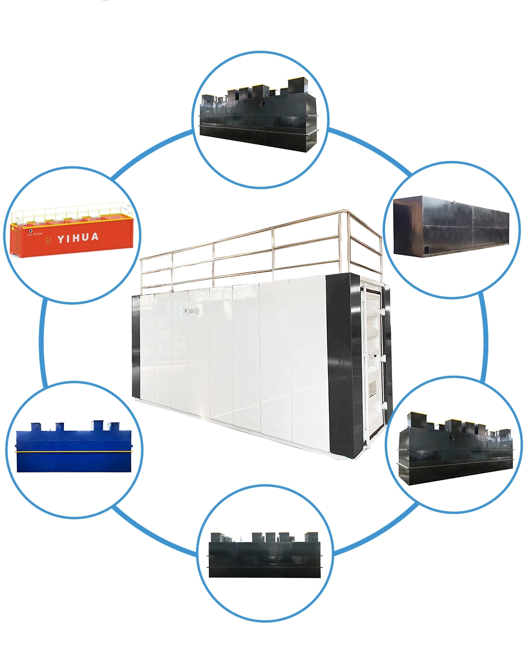 Containerized Biological Aerobic Anaerobic Sewage Effluent Used Wastewater Treatment Plant Machine