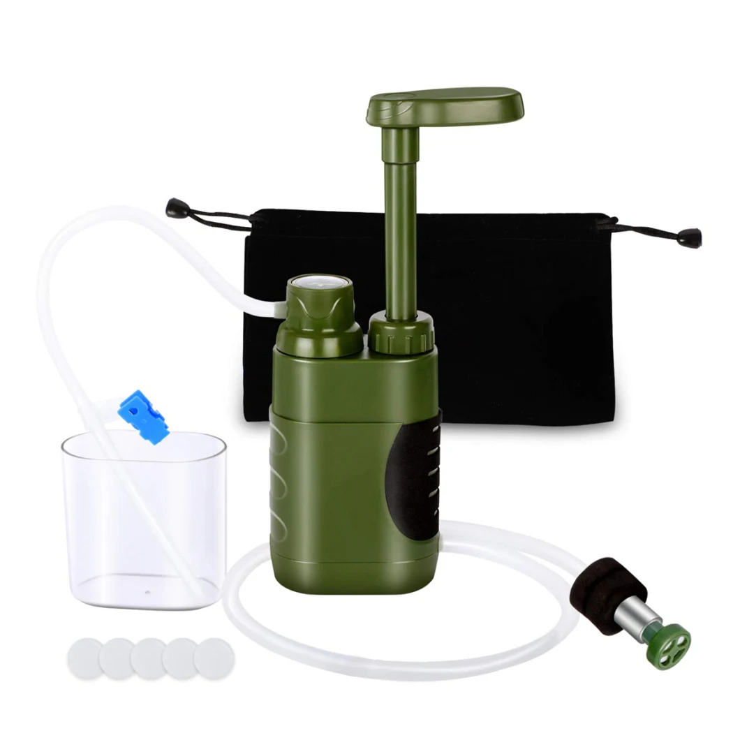 Filtering Water Filtration System Outdoor Water Filter Straw Portable Emergency for Hiking Survival Gear Wyz15337