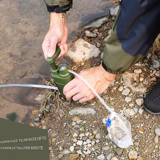 Filtering Water Filtration System Outdoor Water Filter Straw Portable Emergency for Hiking Survival Gear Wyz15337