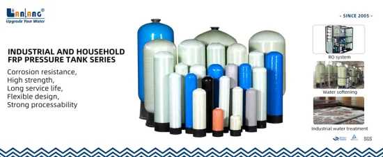 Reverse Osmosis Water Purifying Plant Pressure Fiberglass Tank FRP Pressure Vessel